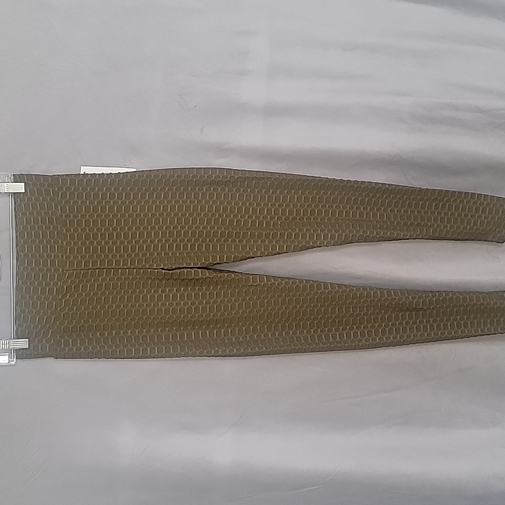 Olive Textured Leggings, Size S